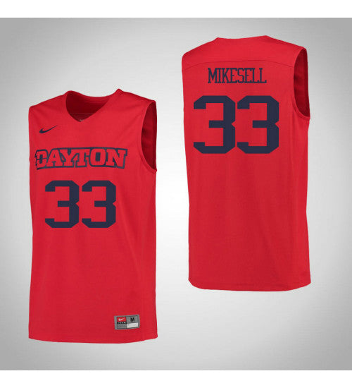 Dayton Flyers 33 Ryan Mikesell College Basketball Jersey Red 6834 | Stitched Jersey RTJS 4914