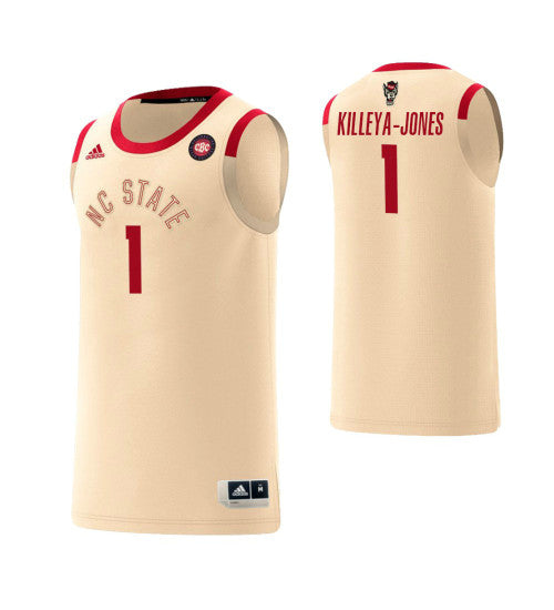 NC State Wolfpack #1 Sacha Killeya Jones Harlem Renaissance College Basketball Jersey Cream stitched college jersey
