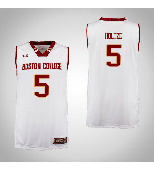 Boston College Eagles 5 Sam Holtze College Basketball Jersey Cardinal stitched basketball jersey for game day fanwear