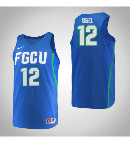 Florida Gulf Coast Eagles 12 Samantha Kisiel College Basketball Jersey Blue | Stitched Jersey RTJS 4532