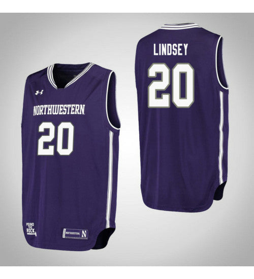 Northwestern Wildcats #20 Scottie Lindsey Performance College Basketball Jersey Purple stitched college jersey