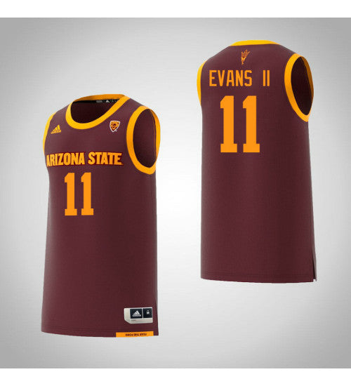 Arizona State Sun Devils 11 Shannon Evans Ii College Basketball Jersey Maroon | Stitched Jersey RTJS 5724