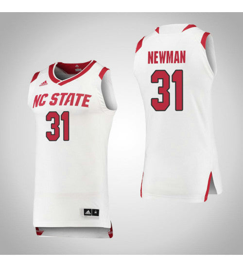 NC State Wolfpack #31 Spencer Newman College Basketball Jersey White stitched college jersey