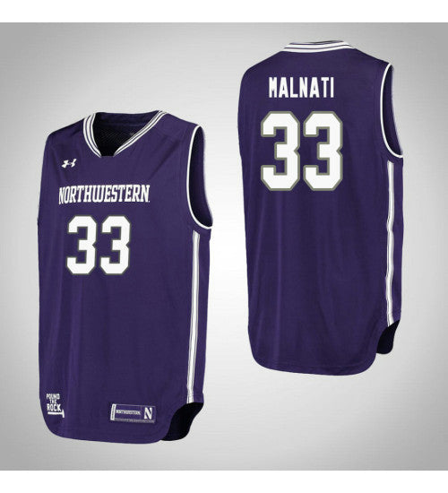 Northwestern Wildcats 33 Tino Malnati Performance College Basketball Jersey Purple | Stitched Jersey RTJS 7897