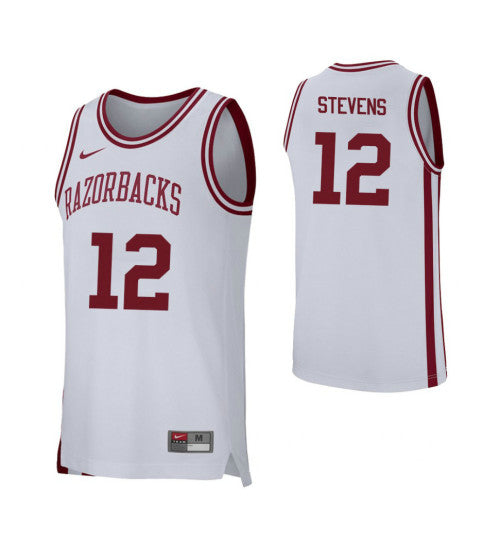 Arkansas Razorbacks 12 Ty Stevens College Basketball Jersey White | Stitched Jersey RTJS 5470