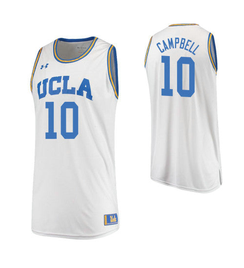Ucla Bruins 10 Tyger Campbell Road College Basketball Jersey White | Stitched Jersey RTJS 6712