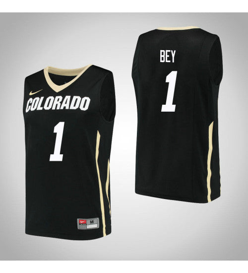 Colorado Buffaloes 1 Tyler Bey College Basketball Jersey Black 6697 | Stitched Jersey RTJS 5051