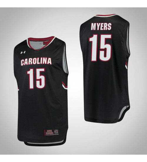 South Carolina Gamecocks 15 Wesley Myers College Basketball Jersey Black | Stitched Jersey RTJS 7216
