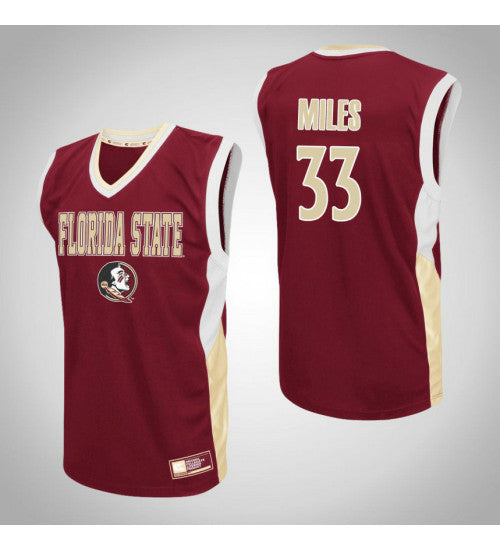 Florida State Seminoles 33 Will Miles Fadeaway College Basketball Jersey Red stitched retro jersey