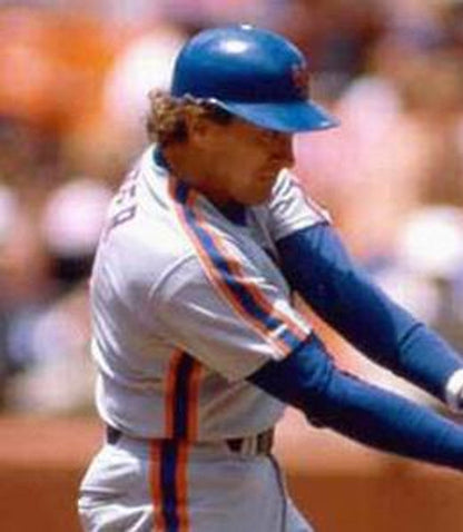 New York Mets 1980s Cooperstown Name Number MLB jersey front view