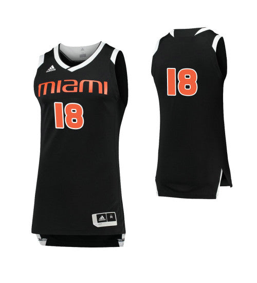 Miami Hurricanes 18 Chase College Basketball Jersey Black White | Stitched Jersey RTJS 8959