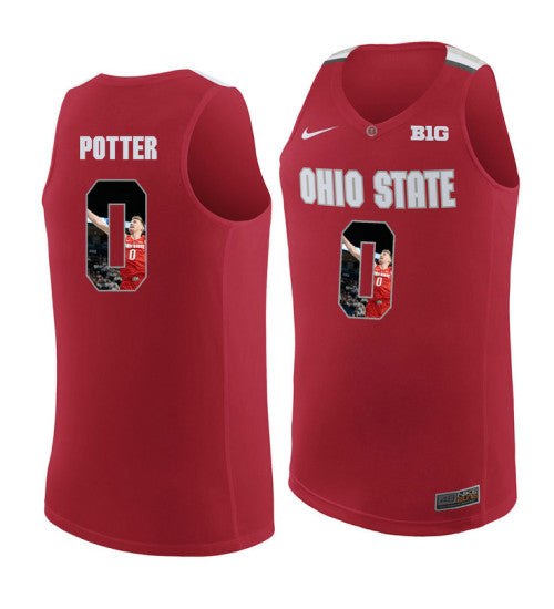 Ohio State Buckeyes 0 Micah Potter College Basketball Jersey Red 3946 | Stitched Jersey RTJS 7802