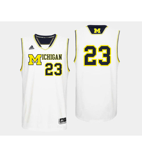Michigan Wolverines #23 Caris Levert White Home College Basketball Jersey stitched college jersey