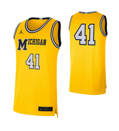 Michigan Wolverines 41 Retro Limited College Basketball Jersey Maize | Stitched Jersey RTJS 8444