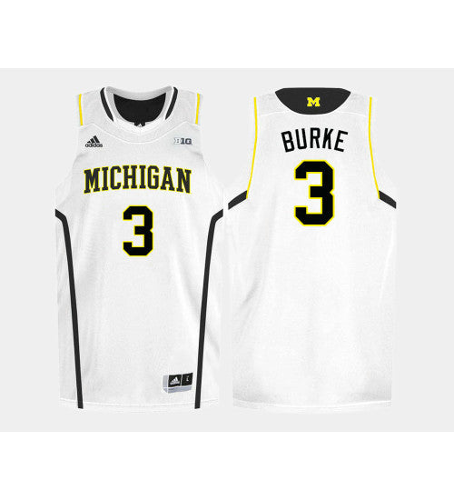 Michigan Wolverines #3 Trey Burke White Home College Basketball Jersey stitched college jersey