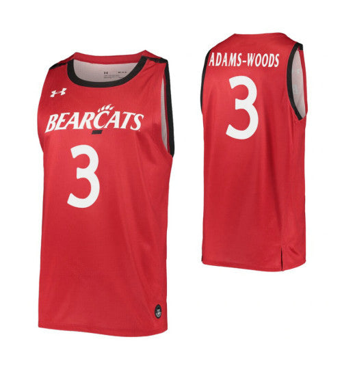 Cincinnati Bearcats 3 Mika Adams Woods Red College Basketball Jersey | Stitched Jersey RTJS 5106