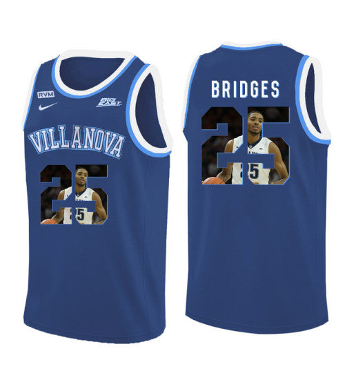 Villanova Wildcats 25 Mikal Bridges College Basketball Jersey Blue 5444 | Stitched Jersey RTJS 6304