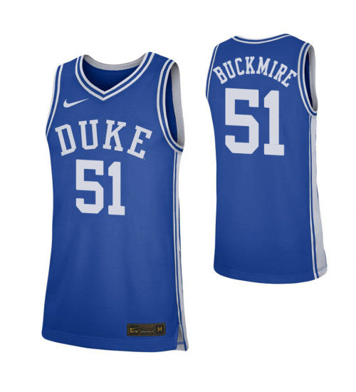 Mike Buckmire College Basketball Jersey Royal Duke Blue Devils stitched college jersey