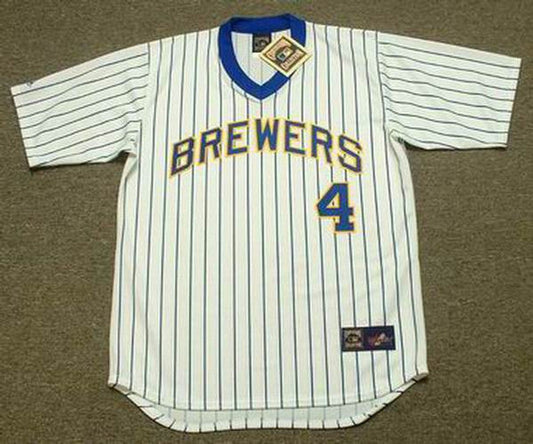 PM MB Milwaukee 1984 Cooperstown Throwback Home Stitched Jersey, Vintage Baseball Jersey, Retro Sewn Jersey