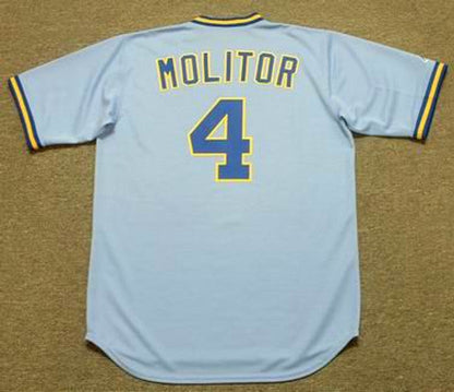 Milwaukee Brewers Paul Molitor Cooperstown MLB jersey front view