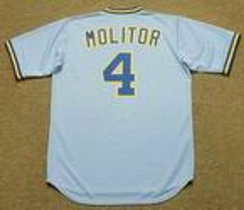 Milwaukee Brewers Paul Molitor Cooperstown MLB jersey front view