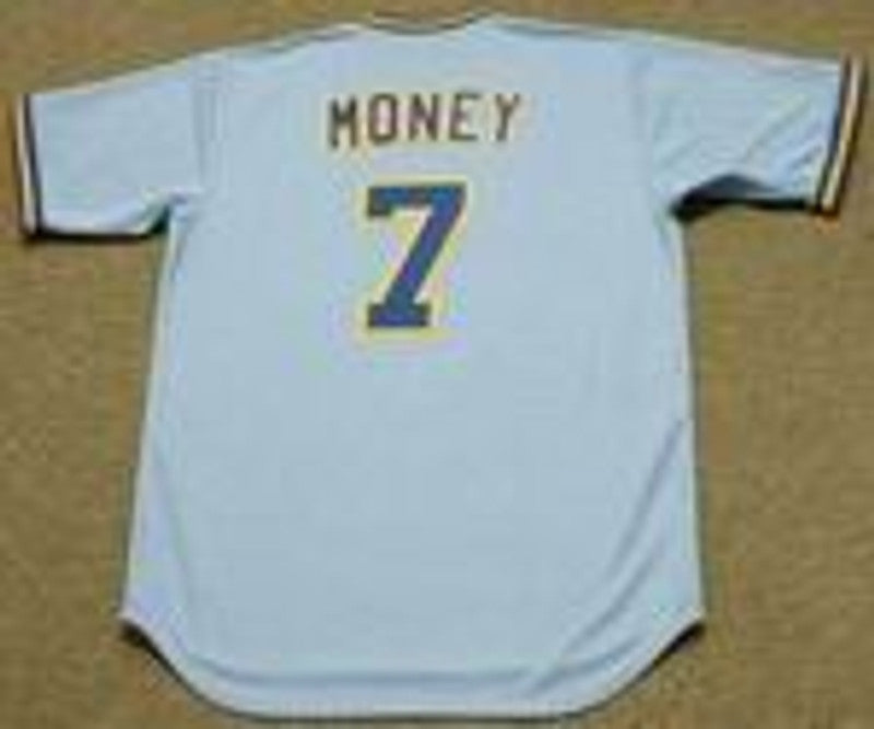 DM MB Milwaukee 1975 Away Throwback Baseball Stitched Jersey, Vintage Baseball Jersey, Retro Sewn Jersey