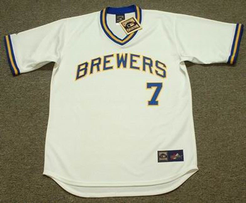 DM MB Milwaukee 1975 Home Throwback Baseball Stitched Jersey, Vintage Baseball Jersey, Retro Sewn Jersey