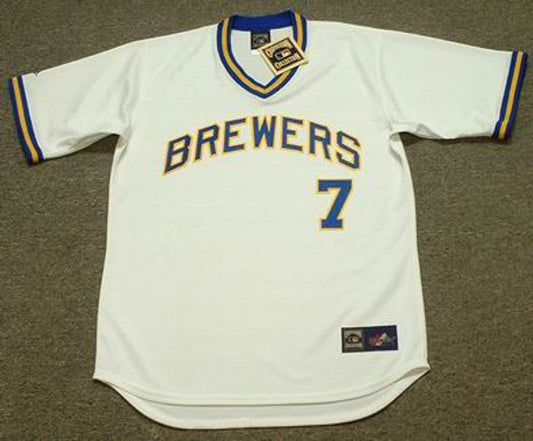 DM MB Milwaukee 1975 Home Throwback Baseball Stitched Jersey, Vintage Baseball Jersey, Retro Sewn Jersey