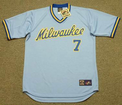 DM MB Milwaukee 1982 Away Throwback Baseball Stitched Jersey, Vintage Baseball Jersey, Retro Sewn Jersey