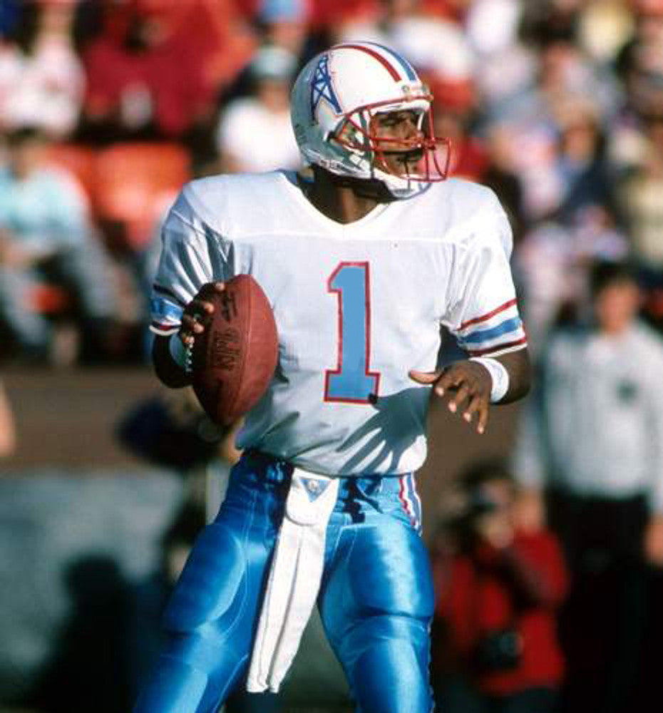Houston Oilers Warren Moon NFL jersey front view