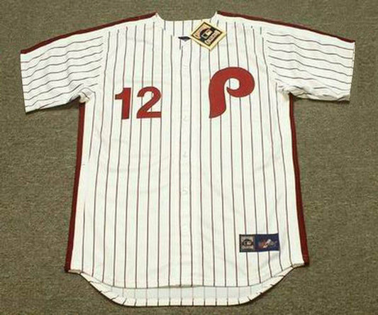 Philadelphia Phillies Mickey Morandini Cooperstown MLB jersey front view