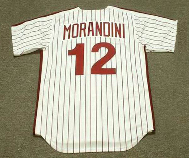 Philadelphia Phillies Mickey Morandini Cooperstown MLB jersey front view