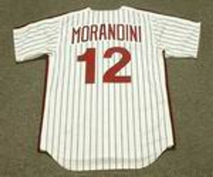 Philadelphia Phillies Mickey Morandini Cooperstown MLB jersey front view