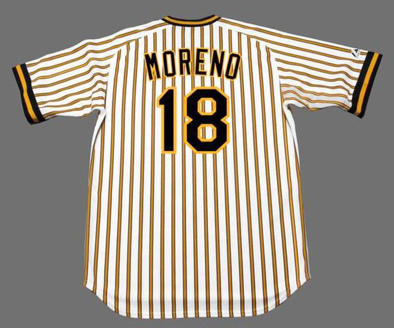 Pittsburgh Pirates Omar Moreno Cooperstown MLB jersey front view