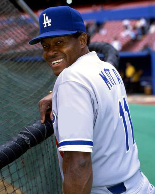 Los Angeles Dodgers Manny Mota MLB jersey front view
