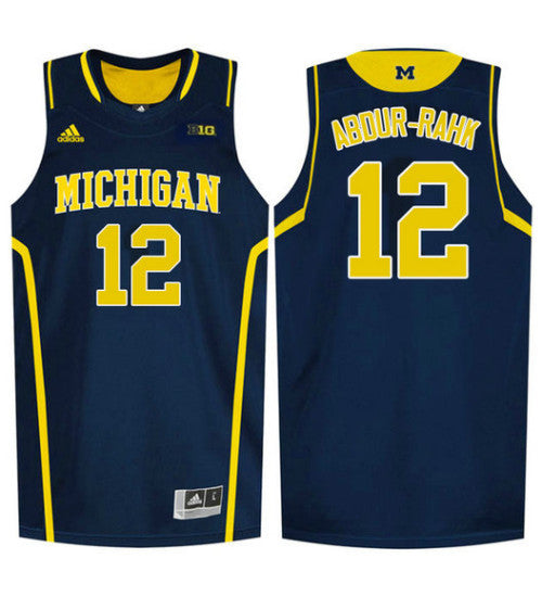 Michigan Wolverines 12 Muhammad Ali Abdur Rahkman College Basketball Jersey Navy 3116 | Stitched Jersey RTJS 8632