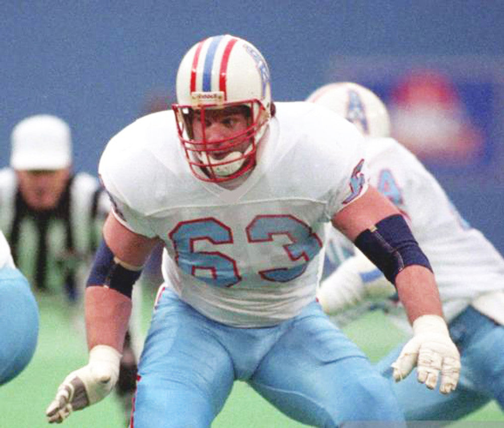 Houston Oilers Mike Munchak NFL jersey front view