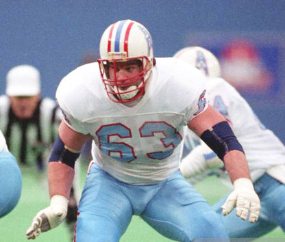 Houston Oilers Mike Munchak NFL jersey front view