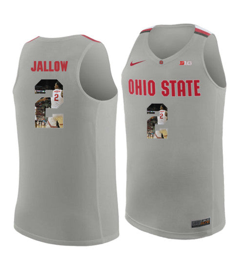 Ohio State Buckeyes #2 Musa Jallow College Basketball Jersey Gray 9783 stitched college jersey