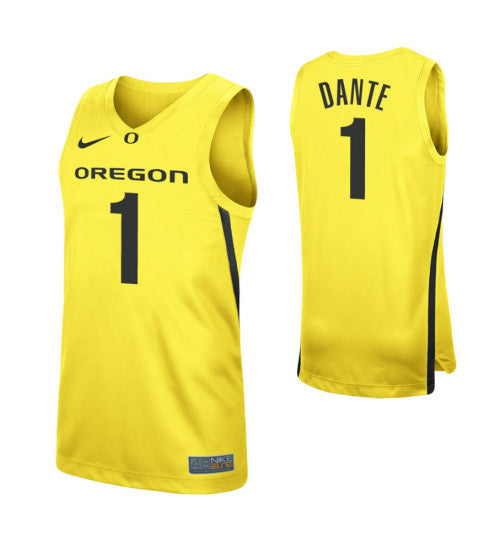 Nfaly Dante College Basketball Jersey Yellow Oregon Ducks stitched college jersey