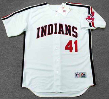 Cleveland Indians Charles Nagy MLB jersey front view