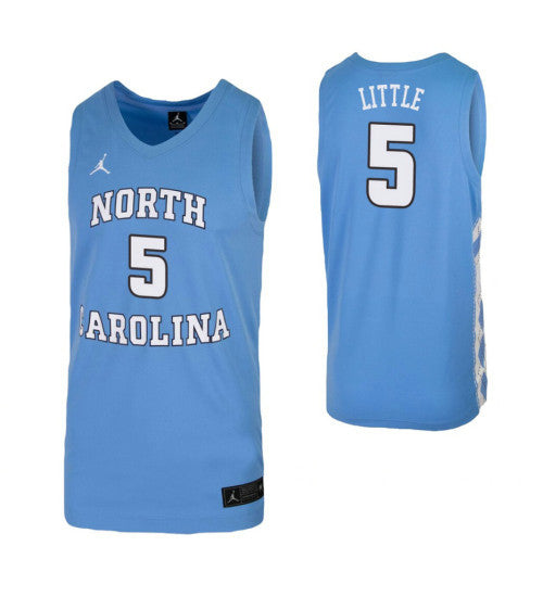 Nassir Little College Basketball Jersey Carolina Blue North Carolina Tar Heels | Stitched Jersey RTJS 8265