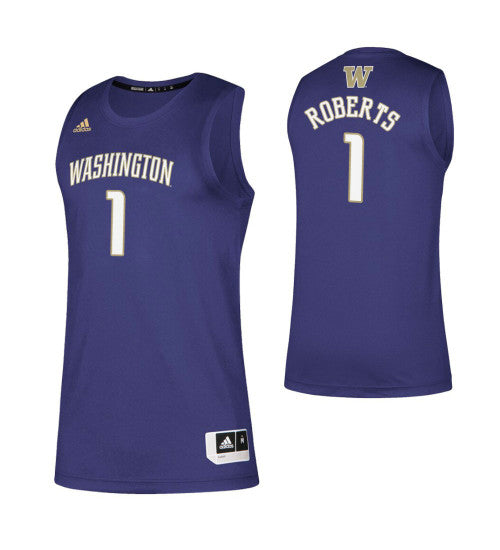 Washington Huskies 1 Nate Roberts College Basketball Jersey Purple | Stitched Jersey RTJS 6109