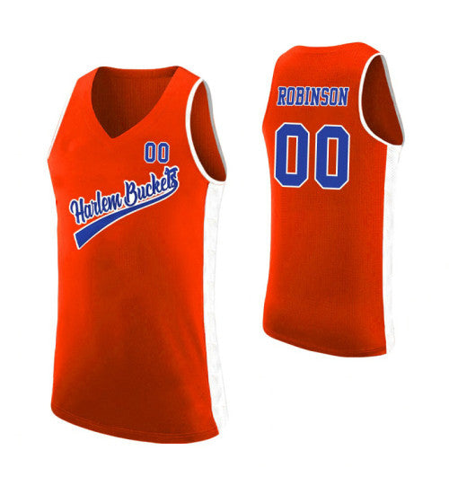 Harlem Buckets Nate Robinson Uncle Drew College Basketball Jersey Orange | Stitched Jersey RTJS 4294