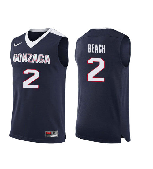 Gonzaga Bulldogs 2 Jack Beach College Basketball Jersey Navy | Stitched Jersey RTJS 4359