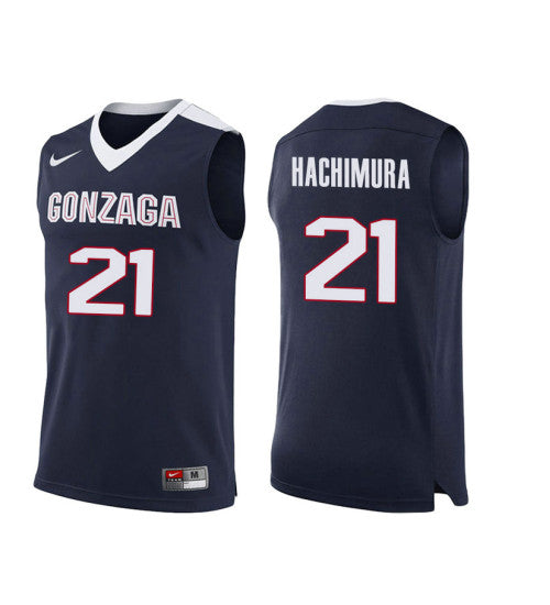 Gonzaga Bulldogs 21 Rui Hachimura College Basketball Jersey Navy stitched retro jersey