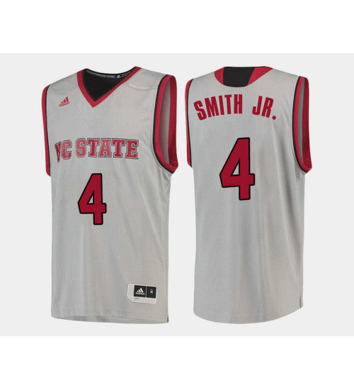 NC State Wolfpack #4 Dennis Smith Jr White Home College Basketball Jersey stitched college jersey
