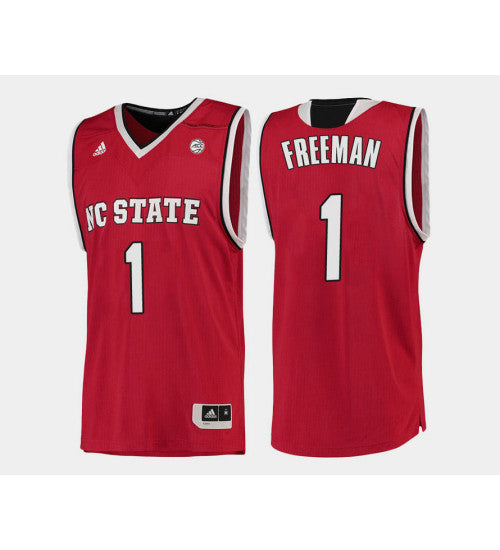 Nc State Wolfpack 1 Lennard Freeman Red Road College Basketball Jersey | Stitched Jersey RTJS 8252