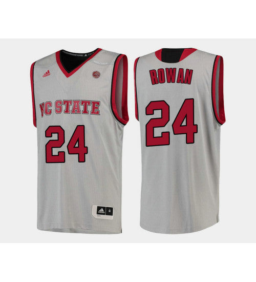 NC State Wolfpack #24 Maverick Rowan White Home College Basketball Jersey stitched college jersey