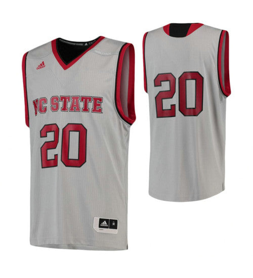 Nc State Wolfpack 20 College Basketball Jersey Gray | Stitched Jersey RTJS 8237